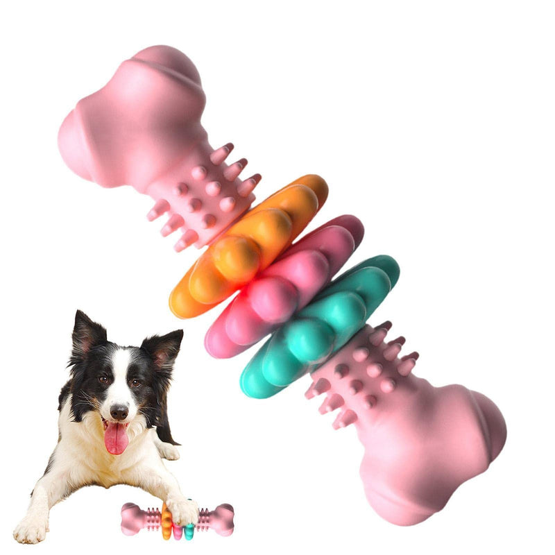 Indestructible TPR Bone Chew Toy for Dogs – Teeth Cleaning & Bite Resistant