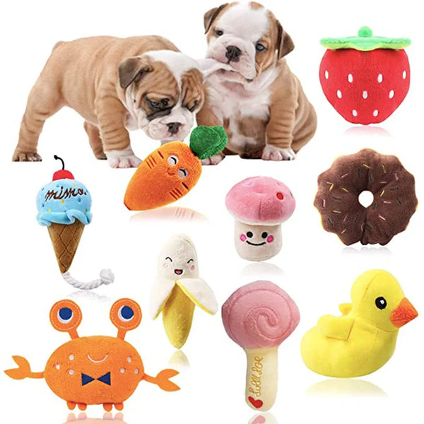 Puppy Plush Dog Toys Stuffed Squeaky Sound Toys