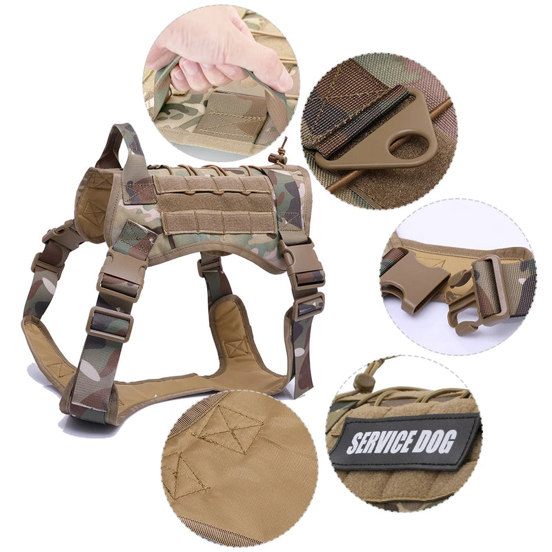 Tactical Dog Harnesses Pet Training Vest Military Dog