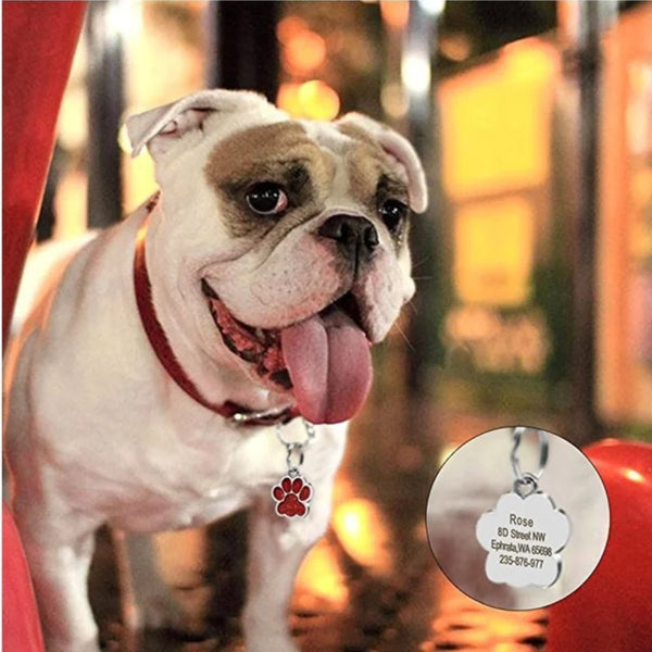 Personalized Pet Engraving ID Name Tag Dog Anti-lost Custom Collar Leash Accessories Cat ID Phone Tag Pendant Puppy Decorations