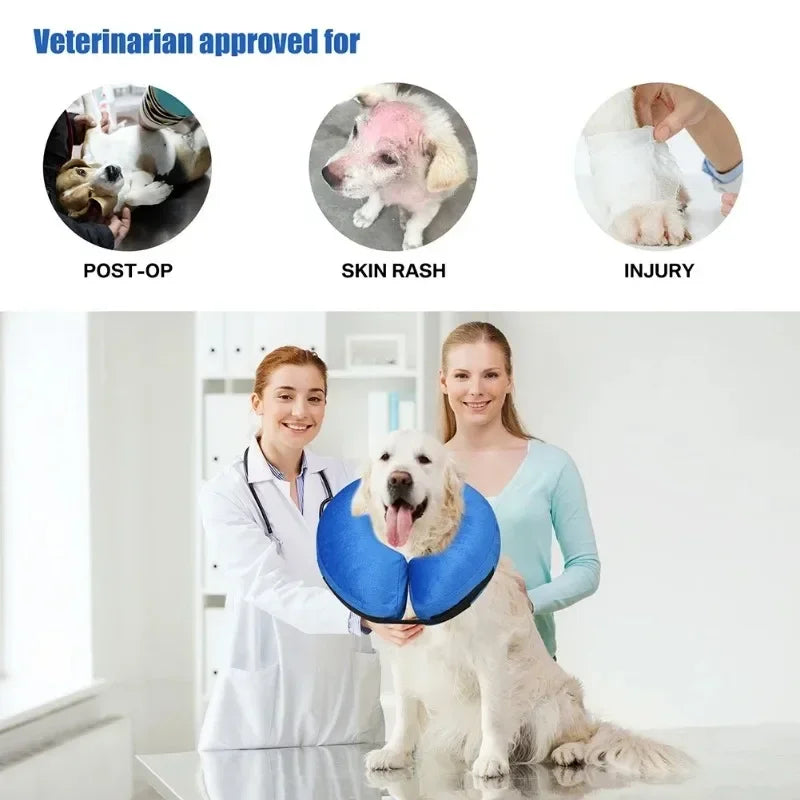 Dog Cones After Surgery, Protective Inflatable Dog Collar Pet Recovery Collar