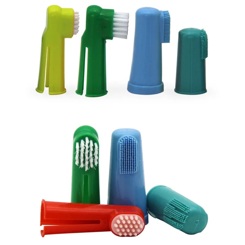 1/3 Pcs Soft Pet Finger Dog Toothbrush