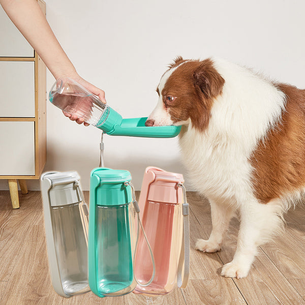 550ml Portable Folding Pet Water Bottle – Large Capacity Travel Cup for Medium to Large Dogs